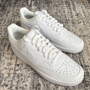 New Nike All-White Court Vision Low Next Nature Sneakers